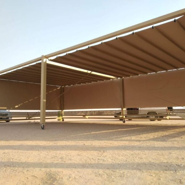 Retractable PVC fabric pergola (1)