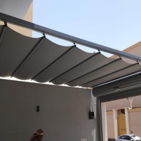 Retractable PVC fabric pergola (2)