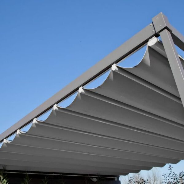 Retractable PVC fabric pergola (3)