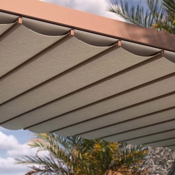Retractable PVC fabric pergola (4)