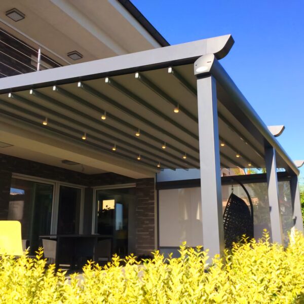 Smart Bioclimatic Retractable PVC fabric pergola (23)