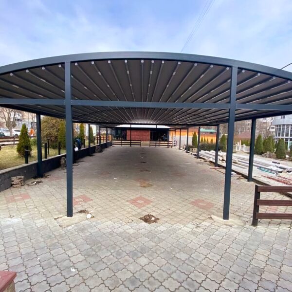 Smart Bioclimatic Retractable PVC fabric pergola (26)