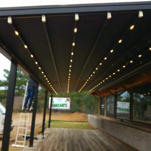 Smart Bioclimatic Retractable PVC fabric pergola (8)